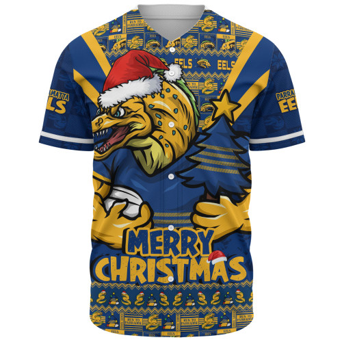Parramatta Eels Baseball Shirt Merry Christmas Festive Spirit Edition Parramatta Eels Baseball Shirt Merry Christmas Festive Spirit Edition