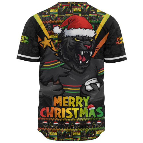 Penrith Panthers Baseball Shirt Merry Christmas Festive Spirit Edition Penrith Panthers Baseball Shirt Merry Christmas Festive Spirit Edition