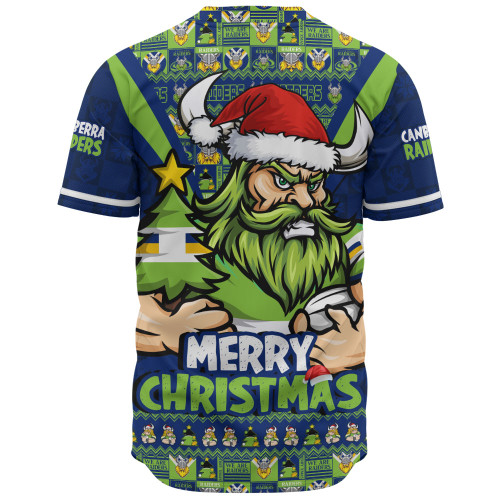 Canberra Raiders Baseball Shirt Merry Christmas Festive Spirit Edition Canberra Raiders Baseball Shirt Merry Christmas Festive Spirit Edition