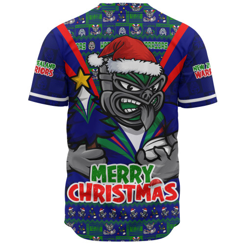 New Zealand Warriors Baseball Shirt Merry Christmas Festive Spirit Edition New Zealand Warriors Baseball Shirt Merry Christmas Festive Spirit Edition
