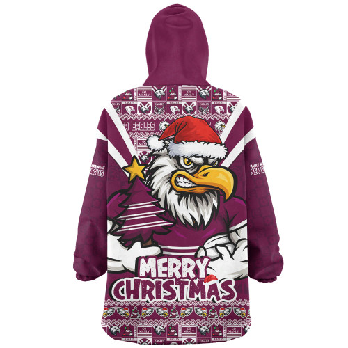 Manly Warringah Sea Eagles Snug Hoodie Merry Christmas Festive Spirit Edition