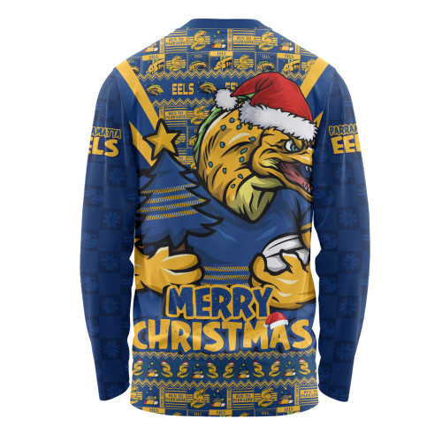 Parramatta Eels Long Sleeve T-shirt Merry Christmas Festive Spirit Edition