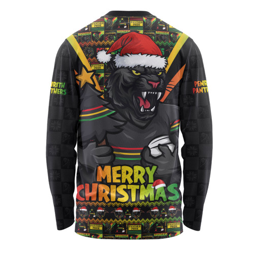 Penrith Panthers Long Sleeve T-shirt Merry Christmas Festive Spirit Edition