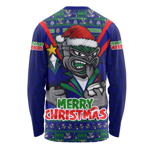 New Zealand Warriors Long Sleeve T-shirt Merry Christmas Festive Spirit Edition New Zealand Warriors Long Sleeve T-shirt Merry Christmas Festive Spirit Edition