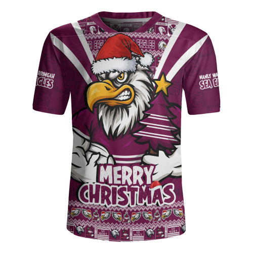 Manly Warringah Sea Eagles Rugby Jersey Merry Christmas Festive Spirit Edition