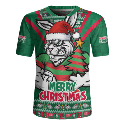 South Sydney Rabbitohs Rugby Jersey Merry Christmas Festive Spirit Edition South Sydney Rabbitohs Rugby Jersey Merry Christmas Festive Spirit Edition