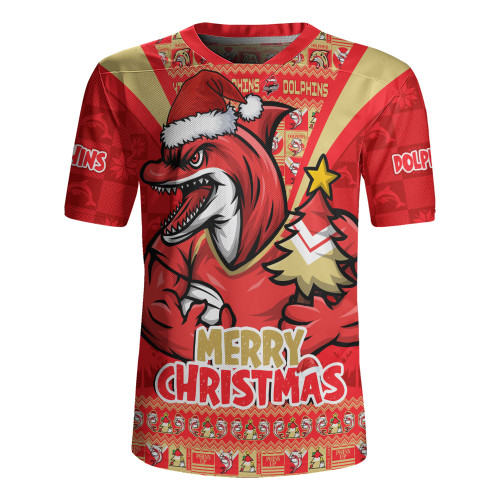Redcliffe Dolphins Rugby Jersey Merry Christmas Festive Spirit Edition
