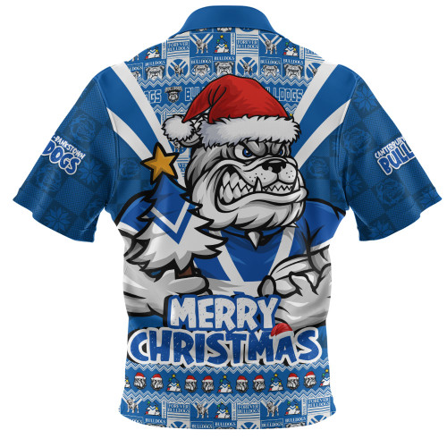 Canterbury-Bankstown Bulldogs Zip Polo Shirt Merry Christmas Festive Spirit Edition Canterbury-Bankstown Bulldogs Zip Polo Shirt Merry Christmas Festive Spirit Edition