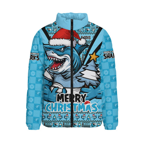 Cronulla-Sutherland Sharks Padded Jacket Merry Christmas Festive Spirit Edition