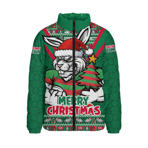 South Sydney Rabbitohs Padded Jacket Merry Christmas Festive Spirit Edition