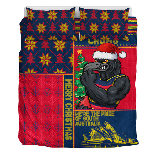Adelaide Crows Bedding Set Christmas Magic Knit Style Winter Glow Adelaide Crows Bedding Set Christmas Magic Knit Style Winter Glow