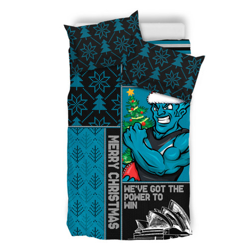 Port Adelaide Bedding Set Christmas Magic Knit Style Winter Glow Port Adelaide Bedding Set Christmas Magic Knit Style Winter Glow