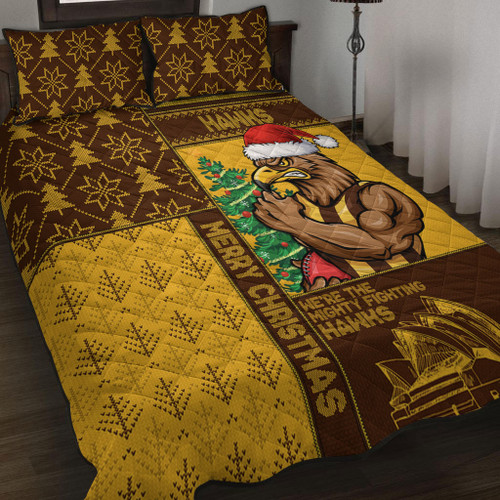 Hawthorn Quilt Bed Set Christmas Magic Knit Style Winter Glow Hawthorn Quilt Bed Set Christmas Magic Knit Style Winter Glow