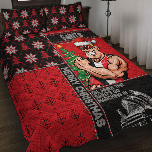 St Kilda Quilt Bed Set Christmas Magic Knit Style Winter Glow