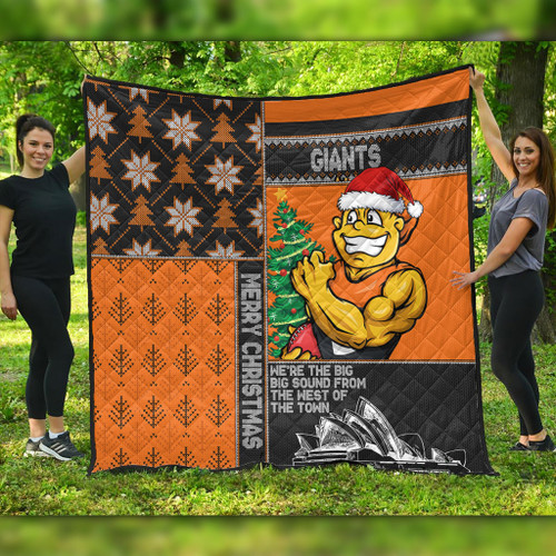 GWS GIANTS Quilt Christmas Magic Knit Style Winter Glow GWS GIANTS Quilt Christmas Magic Knit Style Winter Glow