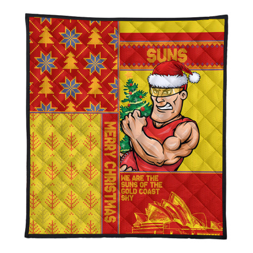 Gold Coast SUNS Quilt Christmas Magic Knit Style Winter Glow