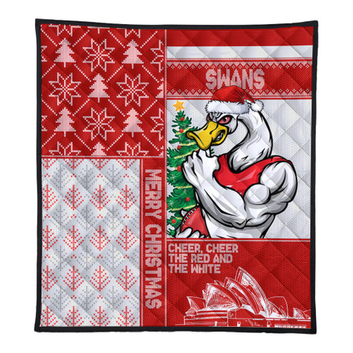 Sydney Swans Quilt Christmas Magic Knit Style Winter Glow Sydney Swans Quilt Christmas Magic Knit Style Winter Glow