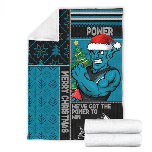 Port Adelaide Blanket Christmas Magic Knit Style Winter Glow