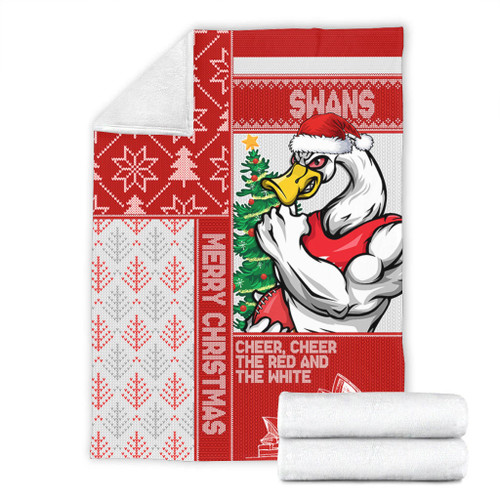 Sydney Swans Blanket Christmas Magic Knit Style Winter Glow Sydney Swans Blanket Christmas Magic Knit Style Winter Glow