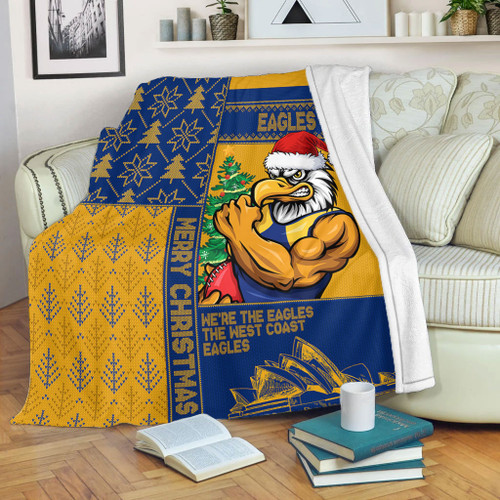 West Coast Eagles Blanket Christmas Magic Knit Style Winter Glow West Coast Eagles Blanket Christmas Magic Knit Style Winter Glow