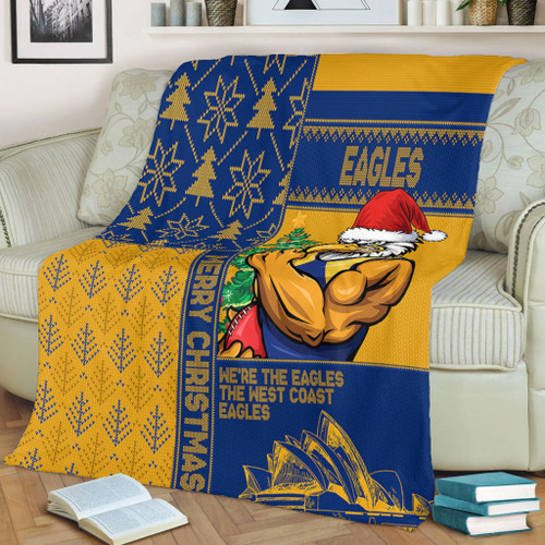 West Coast Eagles Blanket Christmas Magic Knit Style Winter Glow West Coast Eagles Blanket Christmas Magic Knit Style Winter Glow
