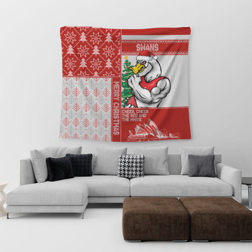 Sydney Swans Tapestry Christmas Magic Knit Style Winter Glow Sydney Swans Tapestry Christmas Magic Knit Style Winter Glow