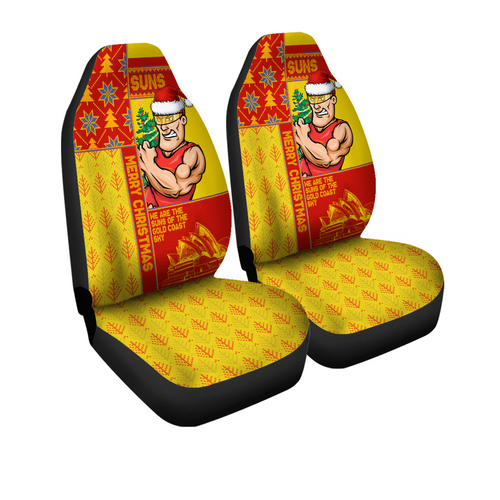 Gold Coast SUNS Car Seat Cover Christmas Magic Knit Style Winter Glow