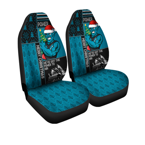 Port Adelaide Car Seat Cover Christmas Magic Knit Style Winter Glow Port Adelaide Car Seat Cover Christmas Magic Knit Style Winter Glow