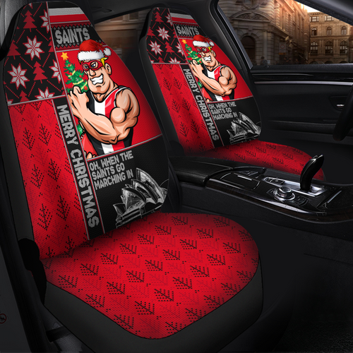 St Kilda Car Seat Cover Christmas Magic Knit Style Winter Glow