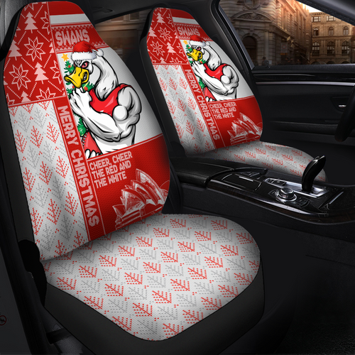 Sydney Swans Car Seat Cover Christmas Magic Knit Style Winter Glow
