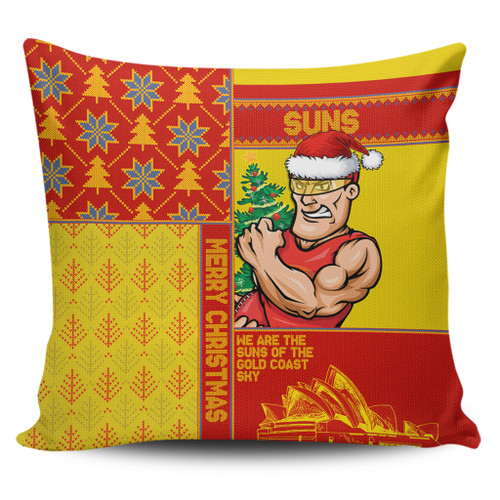 Gold Coast SUNS Pillow Cases Christmas Magic Knit Style Winter Glow Gold Coast SUNS Pillow Cases Christmas Magic Knit Style Winter Glow