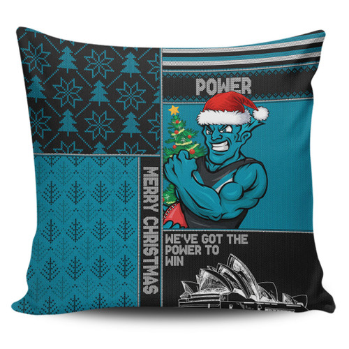 Port Adelaide Pillow Cases Christmas Magic Knit Style Winter Glow Port Adelaide Pillow Cases Christmas Magic Knit Style Winter Glow