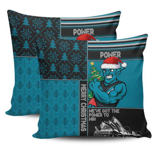 Port Adelaide Pillow Cases Christmas Magic Knit Style Winter Glow Port Adelaide Pillow Cases Christmas Magic Knit Style Winter Glow