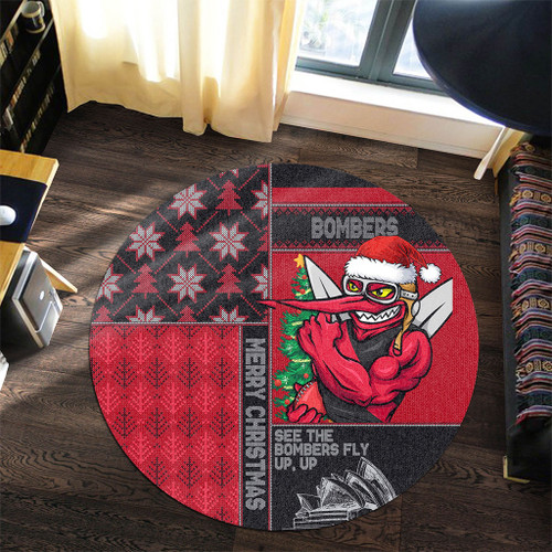 Essendon Round Rug Christmas Magic Knit Style Winter Glow