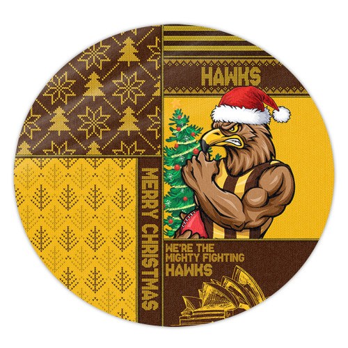 Hawthorn Round Rug Christmas Magic Knit Style Winter Glow