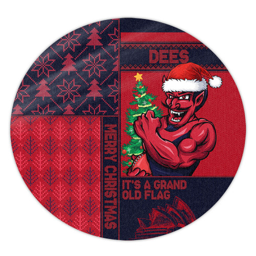 Melbourne Round Rug Christmas Magic Knit Style Winter Glow Melbourne Round Rug Christmas Magic Knit Style Winter Glow