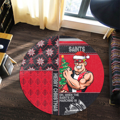 St Kilda Round Rug Christmas Magic Knit Style Winter Glow St Kilda Round Rug Christmas Magic Knit Style Winter Glow