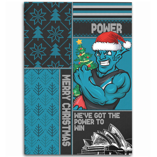 Port Adelaide Area Rug Christmas Magic Knit Style Winter Glow