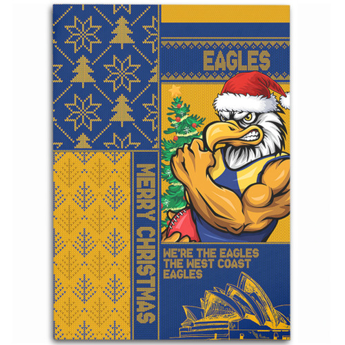West Coast Eagles Area Rug Christmas Magic Knit Style Winter Glow West Coast Eagles Area Rug Christmas Magic Knit Style Winter Glow