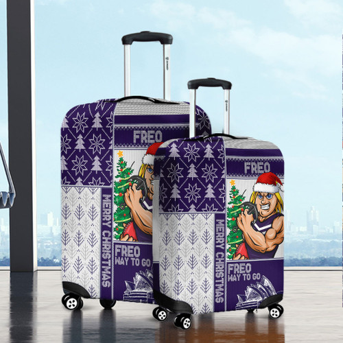 Fremantle Luggage Cover Christmas Magic Knit Style Winter Glow Fremantle Luggage Cover Christmas Magic Knit Style Winter Glow