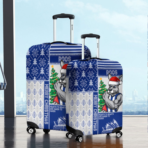 North Melbourne Luggage Cover Christmas Magic Knit Style Winter Glow North Melbourne Luggage Cover Christmas Magic Knit Style Winter Glow