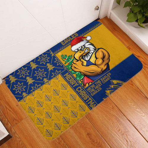 West Coast Eagles Doormat Christmas Magic Knit Style Winter Glow West Coast Eagles Doormat Christmas Magic Knit Style Winter Glow