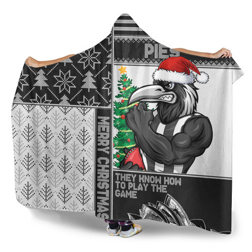 Collingwood Hooded Blanket Christmas Magic Knit Style Winter Glow Collingwood Hooded Blanket Christmas Magic Knit Style Winter Glow