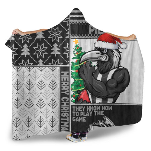 Collingwood Hooded Blanket Christmas Magic Knit Style Winter Glow Collingwood Hooded Blanket Christmas Magic Knit Style Winter Glow
