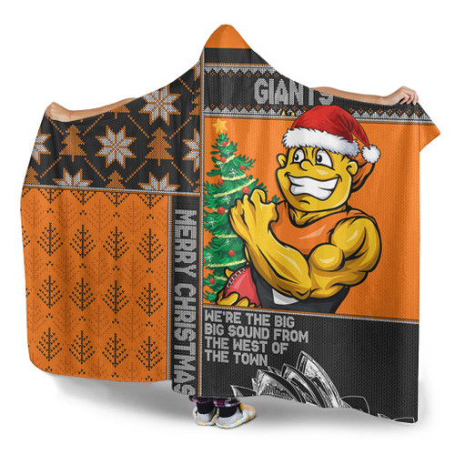 Gold Coast SUNS Hooded Blanket Christmas Magic Knit Style Winter Glow Gold Coast SUNS Hooded Blanket Christmas Magic Knit Style Winter Glow