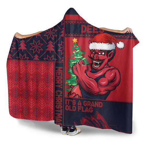 Melbourne Hooded Blanket Christmas Magic Knit Style Winter Glow Melbourne Hooded Blanket Christmas Magic Knit Style Winter Glow