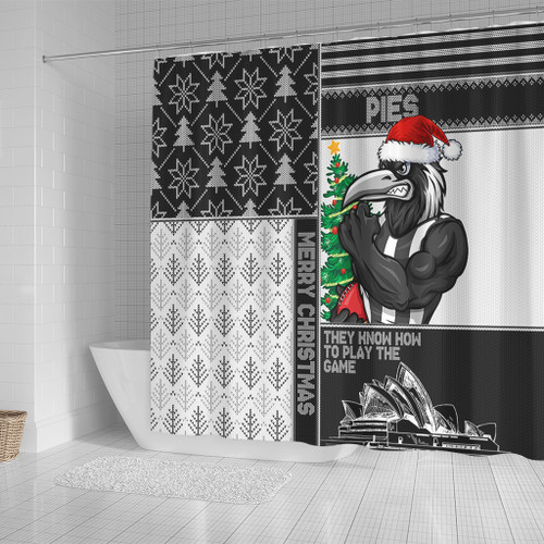 Collingwood Shower Curtain Christmas Magic Knit Style Winter Glow Collingwood Shower Curtain Christmas Magic Knit Style Winter Glow