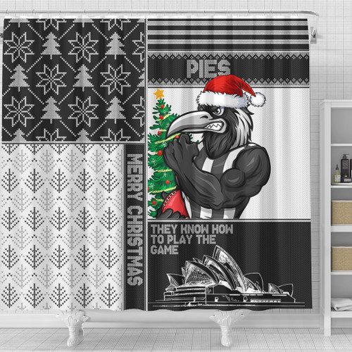Collingwood Shower Curtain Christmas Magic Knit Style Winter Glow Collingwood Shower Curtain Christmas Magic Knit Style Winter Glow