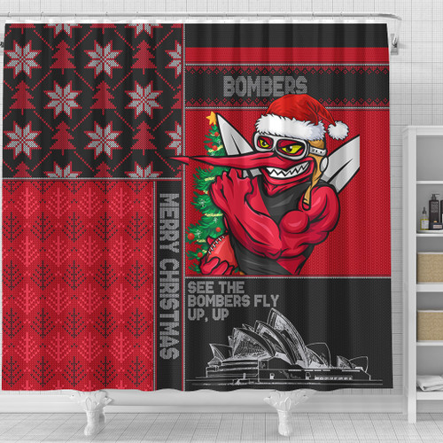 Essendon Shower Curtain Christmas Magic Knit Style Winter Glow Essendon Shower Curtain Christmas Magic Knit Style Winter Glow