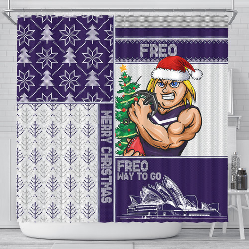 Fremantle Shower Curtain Christmas Magic Knit Style Winter Glow Fremantle Shower Curtain Christmas Magic Knit Style Winter Glow